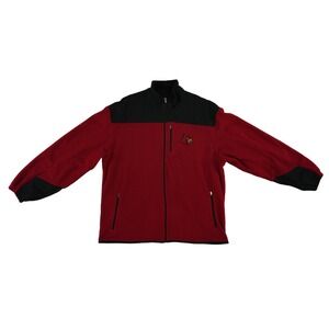 Genuine Stuff Louisville Cardinals Jacket Mens Size XL Red Black Fleece Full Zip